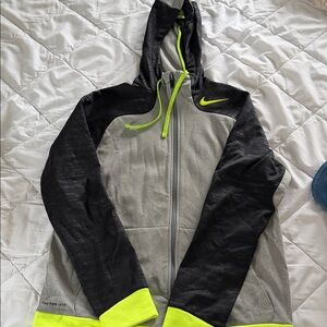 Nike Black and Gray Jacket with Neon Highlights